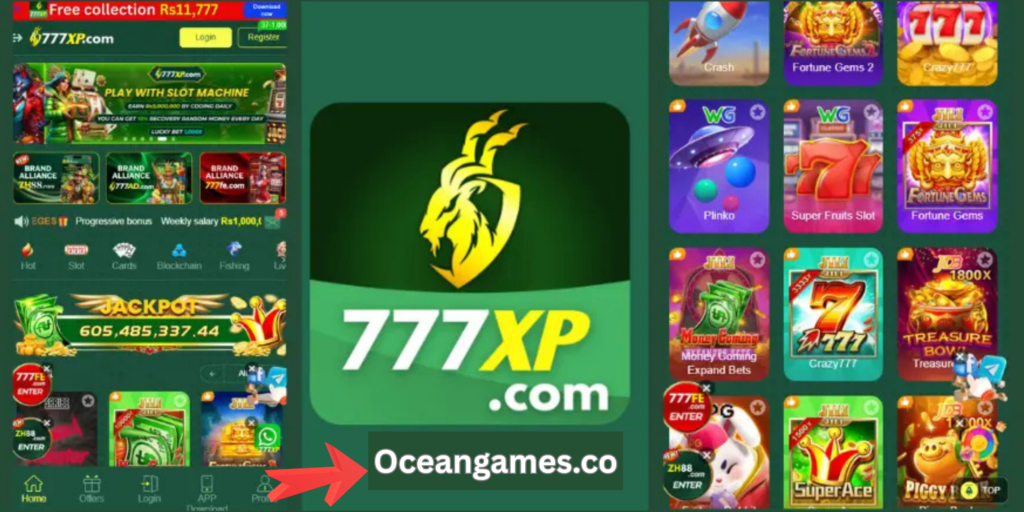 “777xp.com dashboard showing clear features and settings”