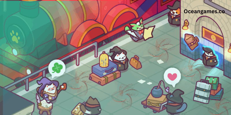 Train adorable cats with beginner and advanced magic lessons in Cat Magic School MOD APK